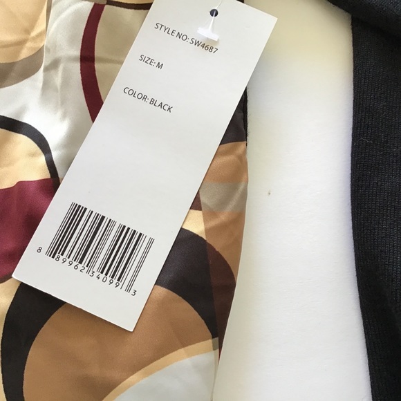 ALLY NYC SCARF PRINT SWEATER NWT MEDIUM - Picture 9 of 9